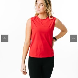 Zyia Red slit muscle tank (size XL)